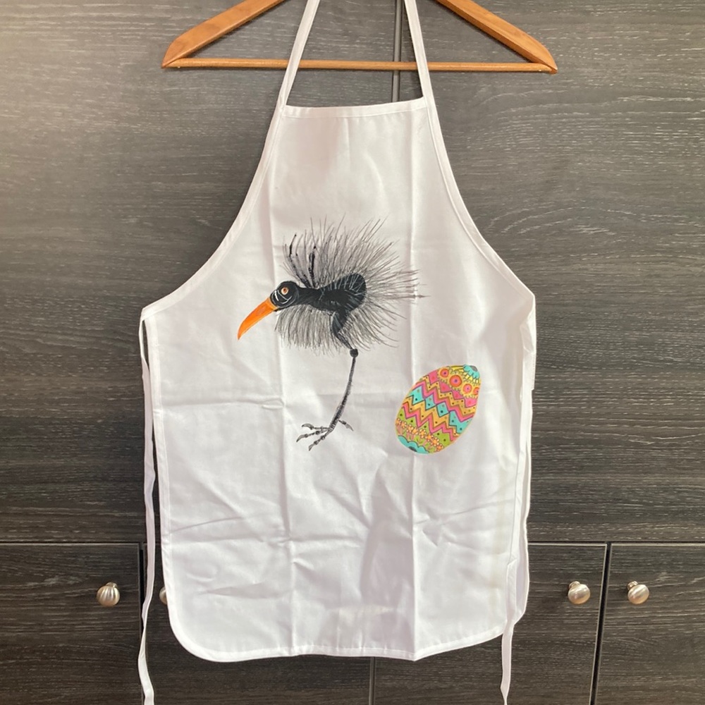 HP⭐️ Artisan Painted Black Bird and Surprise Egg Apron